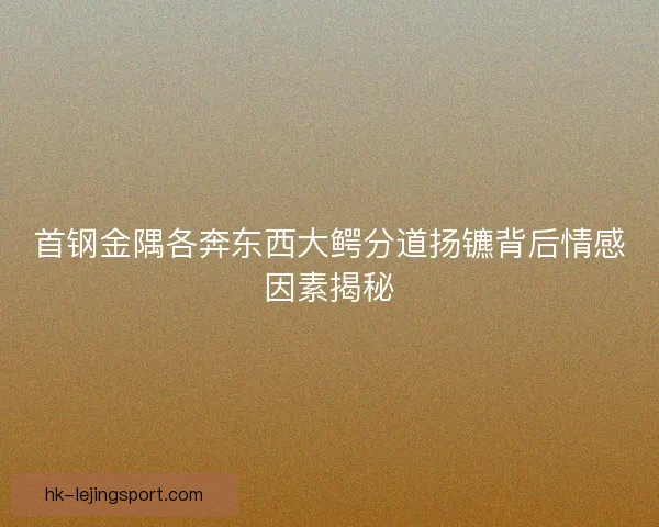 首钢金隅各奔东西大鳄分道扬镳背后情感因素揭秘
